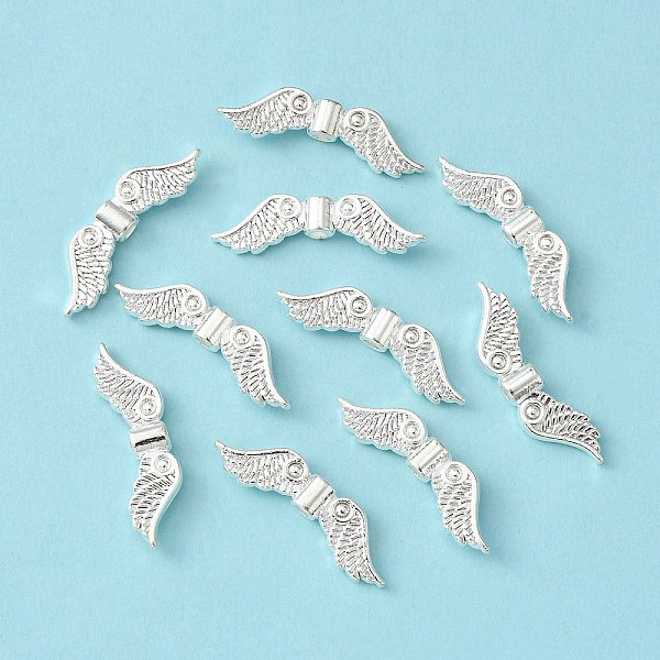 PandaHall Tibetan Style Alloy Beads, Lead Free & Cadmium Free, Wing, Silver, 7x23x3mm, Hole: 1.5mm Alloy Wing
PandaHall Tibetan Style Alloy Beads, Lead Free & Cadmium Free, Wing, Silver, 7x23x3mm, Hole: 1.5mm Alloy Wing