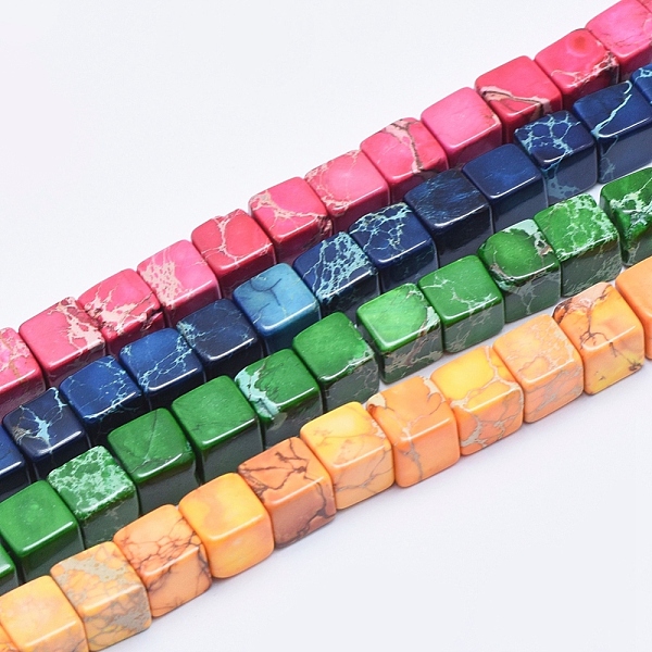 PandaHall Natural Imperial Jasper Beads Strands, Dyed, Cube, Mixed Color, 6mm, Hole: 0.8mm, about 64pcs/strand, 15.7 inch Imperial Jasper..., Multicolor
PandaHall Natural Imperial Jasper Beads Strands, Dyed, Cube, Mixed Color, 6mm, Hole: 0.8mm, about 64pcs/strand, 15.7 inch Imperial Jasper..., Multicolor