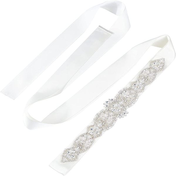 PandaHall Fingerinspire Crystal Rhinestone Wedding Dress Belt, Flower Bridal Belt, White, 110-1/4 inch(280cm) Ribbon White
PandaHall Fingerinspire Crystal Rhinestone Wedding Dress Belt, Flower Bridal Belt, White, 110-1/4 inch(280cm) Ribbon White