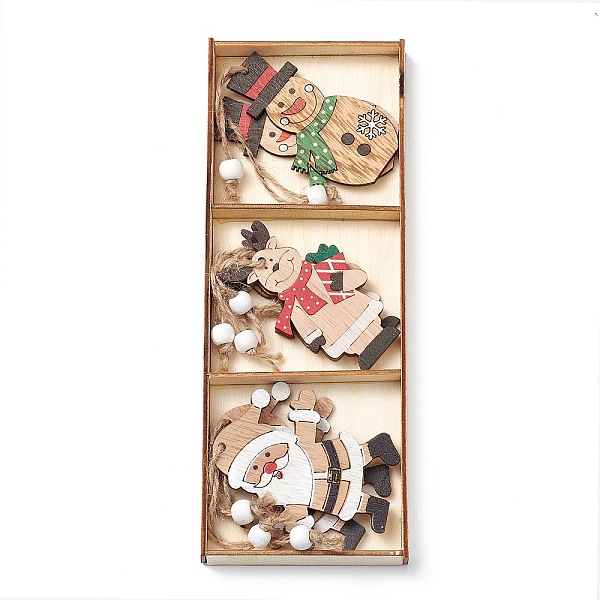 PandaHall Christmas Wood Pendant Decorations, with Jute Rope, for Christmas Tree Decorations, Snowman/Deer/Santa Caus, Mixed Color..., Multicolor
PandaHall Christmas Wood Pendant Decorations, with Jute Rope, for Christmas Tree Decorations, Snowman/Deer/Santa Caus, Mixed Color..., Multicolor