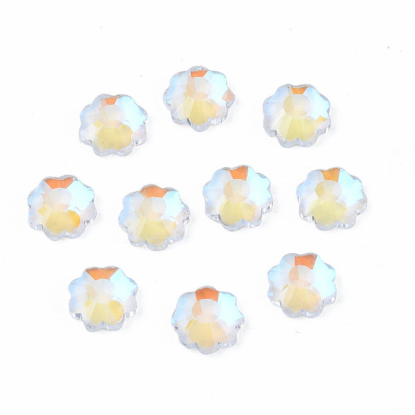 PandaHall Glass Rhinestone Cabochons, Nail Art Decoration Accessories, Faceted, Flower, Clear AB, 4.5x1.5mm Glass Flower White
PandaHall Glass Rhinestone Cabochons, Nail Art Decoration Accessories, Faceted, Flower, Clear AB, 4.5x1.5mm Glass Flower White