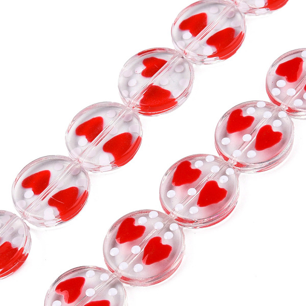 PandaHall Transparent Acrylic Beads Strands, with Enamel, Flat Round with Heart, Red, 15x4mm, Hole: 1.2mm, about 35pcs/strand, 20.67 inch...
PandaHall Transparent Acrylic Beads Strands, with Enamel, Flat Round with Heart, Red, 15x4mm, Hole: 1.2mm, about 35pcs/strand, 20.67 inch...