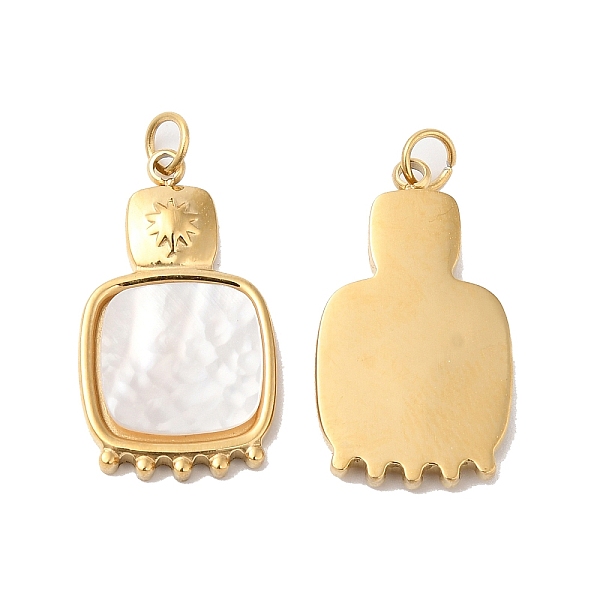 PandaHall Ion Plating(IP) 304 Stainless Steel Pendants, with White Shell and Jump Ring, Square with Sun Charm, Real 14K Gold Plated...
PandaHall Ion Plating(IP) 304 Stainless Steel Pendants, with White Shell and Jump Ring, Square with Sun Charm, Real 14K Gold Plated...