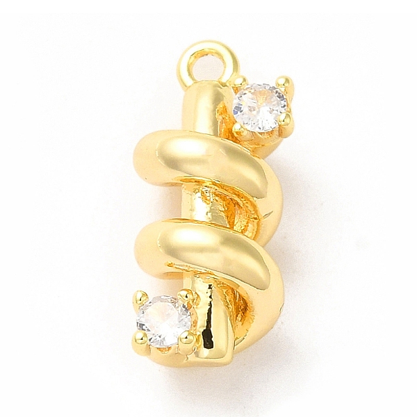 PandaHall Brass Micro Pave Cubic Zirconia Pendants, Spiral, Golden, 16x7.5x7mm, Hole: 1.2mm Brass+Cubic Zirconia Column Clear
PandaHall Brass Micro Pave Cubic Zirconia Pendants, Spiral, Golden, 16x7.5x7mm, Hole: 1.2mm Brass+Cubic Zirconia Column Clear