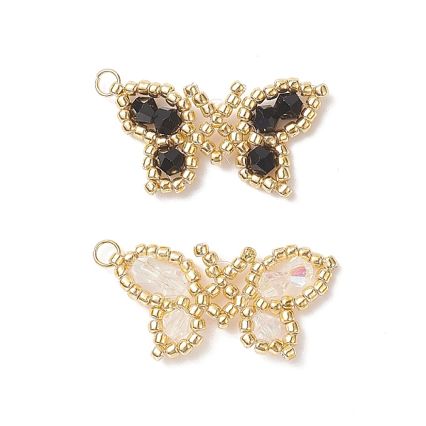 PandaHall 2Pcs 2 Color Glass Seed Beaded Pendants, with Golden Plated 304 Stainless Steel Jump Rings, Butterfly Charms, Black and White...
PandaHall 2Pcs 2 Color Glass Seed Beaded Pendants, with Golden Plated 304 Stainless Steel Jump Rings, Butterfly Charms, Black and White...