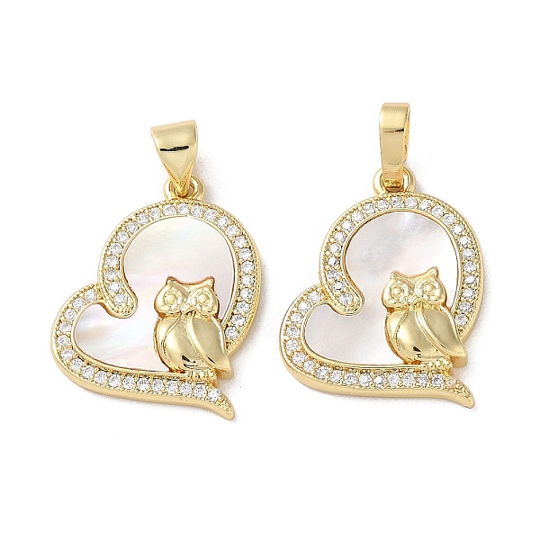 PandaHall Brass Micro Pave Clear Cubic Zirconia Pendants, with Shell, Real 18K Gold Plated, Owl, Heart, 19.5x16.5x3mm, Hole: 5x3.7mm...
PandaHall Brass Micro Pave Clear Cubic Zirconia Pendants, with Shell, Real 18K Gold Plated, Owl, Heart, 19.5x16.5x3mm, Hole: 5x3.7mm...