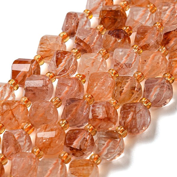PandaHall Natural Red Hematoid Quartz/Ferruginous Quartz Beads Strands, with Seed Beads, Faceted Twist, 8x8x8mm, Hole: 1mm, about...
PandaHall Natural Red Hematoid Quartz/Ferruginous Quartz Beads Strands, with Seed Beads, Faceted Twist, 8x8x8mm, Hole: 1mm, about...