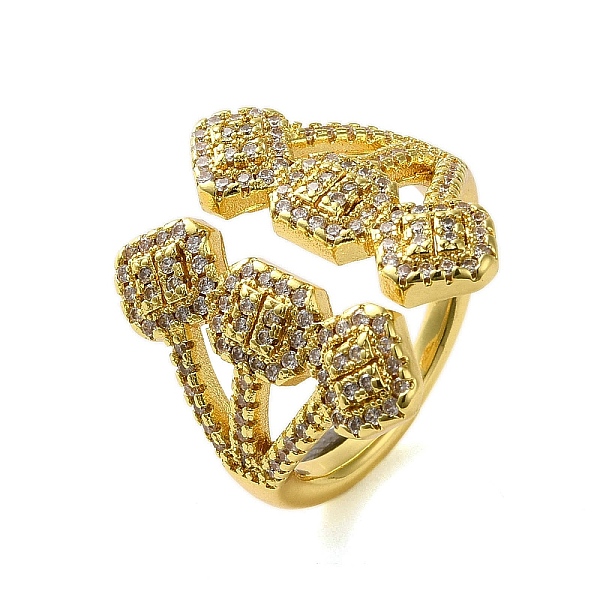PandaHall Brass with Cubic Zirconia Rings, Real 18K Gold Plated, Cube, Inner Diameter: US Size 7 1/4(17.5mm) Brass+Cubic Zirconia Cube
PandaHall Brass with Cubic Zirconia Rings, Real 18K Gold Plated, Cube, Inner Diameter: US Size 7 1/4(17.5mm) Brass+Cubic Zirconia Cube