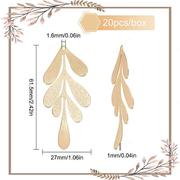 PandaHall SUNNYCLUE 1 Box 20Pcs Leaf Charms Real 18K Gold Plated Brass Charms Leaves Charm Forest Plants Large Long Charm Thin Golden Metal...
PandaHall SUNNYCLUE 1 Box 20Pcs Leaf Charms Real 18K Gold Plated Brass Charms Leaves Charm Forest Plants Large Long Charm Thin Golden Metal...