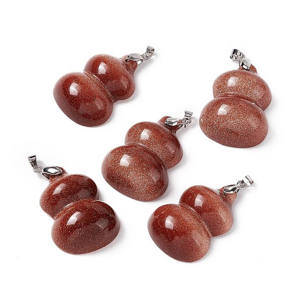 PandaHall Synthetic Goldstone Pendants, with Platinum Tone Brass Findings, Gourd Charm, 35x25x12mm, Hole: 4x4mm Goldstone Vegetables
PandaHall Synthetic Goldstone Pendants, with Platinum Tone Brass Findings, Gourd Charm, 35x25x12mm, Hole: 4x4mm Goldstone Vegetables