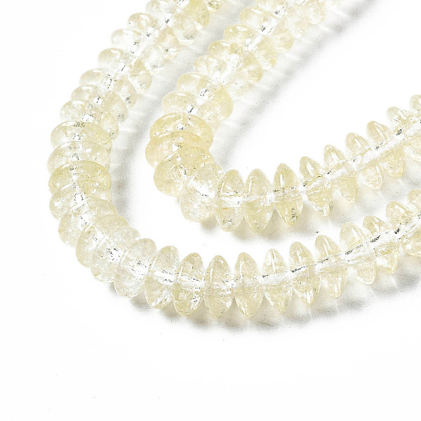 PandaHall Crackle Glass Beads, Dyed & Heated, Rondelle, Light Goldenrod Yellow, 6x3.5mm, Hole: 1.2mm, about 147pcs/strand, 15.23 inch...
PandaHall Crackle Glass Beads, Dyed & Heated, Rondelle, Light Goldenrod Yellow, 6x3.5mm, Hole: 1.2mm, about 147pcs/strand, 15.23 inch...