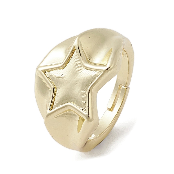 PandaHall Brass Adjustable Rings, Star, Real 18K Gold Plated, Inner Diameter: 18.2mm Brass Star
PandaHall Brass Adjustable Rings, Star, Real 18K Gold Plated, Inner Diameter: 18.2mm Brass Star
