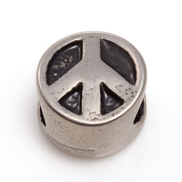 PandaHall 304 Stainless Steel European Beads, Large Hole Beads, Peace Sign, Antique Silver, 10x8mm, Hole: 5mm 304 Stainless Steel Peace Sign
PandaHall 304 Stainless Steel European Beads, Large Hole Beads, Peace Sign, Antique Silver, 10x8mm, Hole: 5mm 304 Stainless Steel Peace Sign