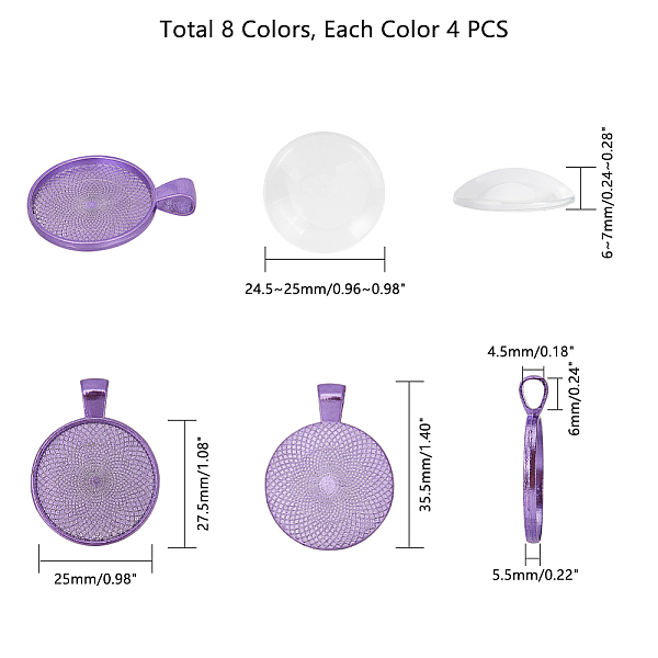 PandaHall 32 Sets Pendant Tray Kit, 8 Colors 32pcs Pendant Blank Bezels Base Cabochon Settings with 32pcs Glass Cabochons Clear Dome Tiles..., Multicolor
PandaHall 32 Sets Pendant Tray Kit, 8 Colors 32pcs Pendant Blank Bezels Base Cabochon Settings with 32pcs Glass Cabochons Clear Dome Tiles..., Multicolor