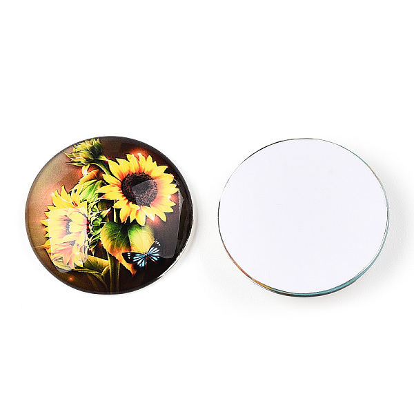 PandaHall Glass Cabochons, Half Round with Sunflower Pattern, Gold, 35x9mm Glass Half Round Gold
PandaHall Glass Cabochons, Half Round with Sunflower Pattern, Gold, 35x9mm Glass Half Round Gold