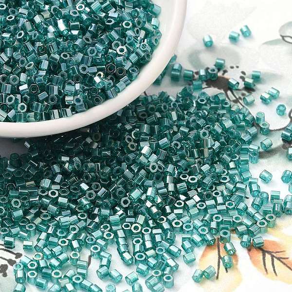 PandaHall Transparent Colours Luster Glass Seed Beads, Hexagon(Two Cut), Dark Turquoise, 2x1.5mm, Hole: 0.9mm Glass
PandaHall Transparent Colours Luster Glass Seed Beads, Hexagon(Two Cut), Dark Turquoise, 2x1.5mm, Hole: 0.9mm Glass