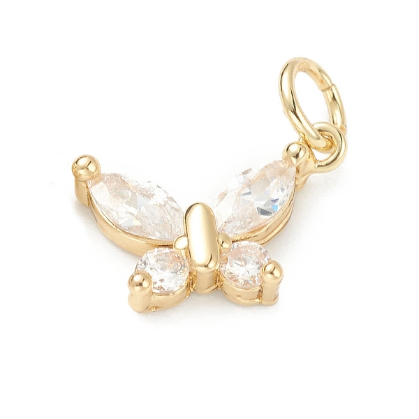 PandaHall Brass Clear Cubic Zirconia Charms, Long-Lasting Plated, with Jump Ring, Butterfly, Golden, 9x13.5x3mm, Hole: 3.5mm Brass+Cubic...
PandaHall Brass Clear Cubic Zirconia Charms, Long-Lasting Plated, with Jump Ring, Butterfly, Golden, 9x13.5x3mm, Hole: 3.5mm Brass+Cubic...