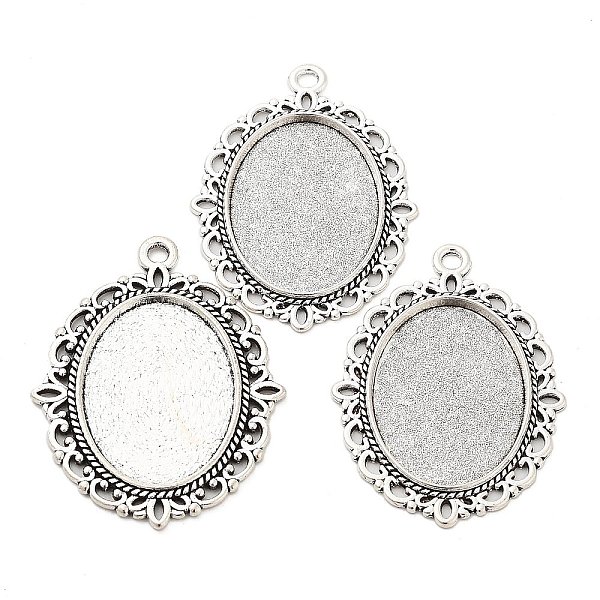 PandaHall Tibetan Style Alloy Pendant Cabochon Settings, Oval, Antique Silver, Tray: 24.5x7.5mm, 38x28x2mm, Hole: 2mm, about 90pcs/300g...
PandaHall Tibetan Style Alloy Pendant Cabochon Settings, Oval, Antique Silver, Tray: 24.5x7.5mm, 38x28x2mm, Hole: 2mm, about 90pcs/300g...