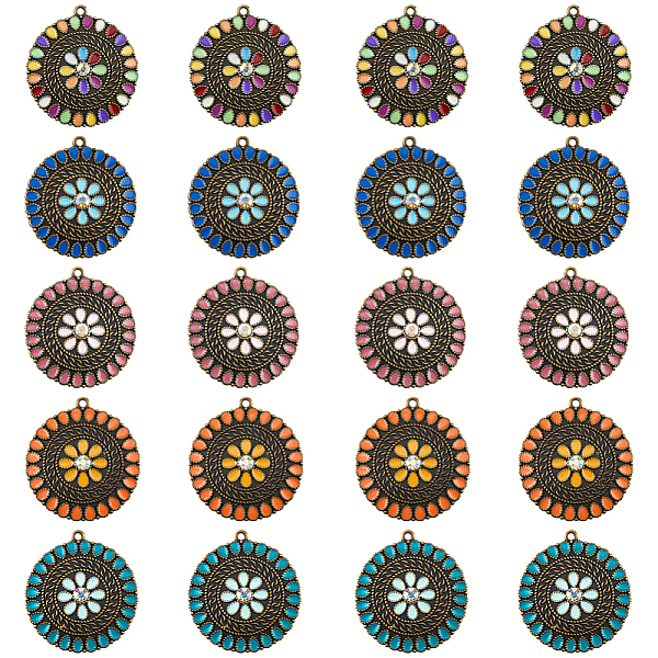 PandaHall HOBBIESAY 20Pcs 5 Colors Flower Charms Penadnt 30x27mm Enamel Sunflower Charms with Rhinestone Antique Bronze Brass Pendant Bead..., Multicolor
PandaHall HOBBIESAY 20Pcs 5 Colors Flower Charms Penadnt 30x27mm Enamel Sunflower Charms with Rhinestone Antique Bronze Brass Pendant Bead..., Multicolor