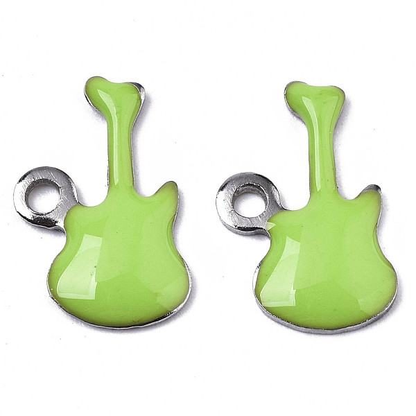 PandaHall 201 Stainless Steel Enamel Charms, Guitar, Stainless Steel Color, Green Yellow, 15x9x2mm, Hole: 1.6mm Stainless Steel+Enamel...
PandaHall 201 Stainless Steel Enamel Charms, Guitar, Stainless Steel Color, Green Yellow, 15x9x2mm, Hole: 1.6mm Stainless Steel+Enamel...