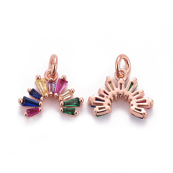 PandaHall Brass Micro Pave Cubic Zirconia Charms, with Jump Rings, Rainbow, Colorful, Rose Gold, 10x13.5x2.5mm, Hole: 2.5mm Brass+Cubic...
PandaHall Brass Micro Pave Cubic Zirconia Charms, with Jump Rings, Rainbow, Colorful, Rose Gold, 10x13.5x2.5mm, Hole: 2.5mm Brass+Cubic...