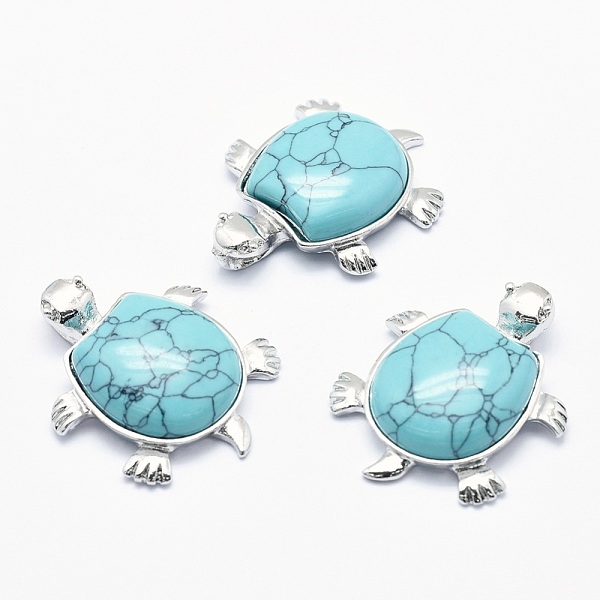 PandaHall Synthetic Green Turquoise Pendant, with Alloy Findings, Tortoise, Platinum, Dyed, 38x30.5x8.2mm, Hole: 3x4.5mm Synthetic Turquoise...
PandaHall Synthetic Green Turquoise Pendant, with Alloy Findings, Tortoise, Platinum, Dyed, 38x30.5x8.2mm, Hole: 3x4.5mm Synthetic Turquoise...