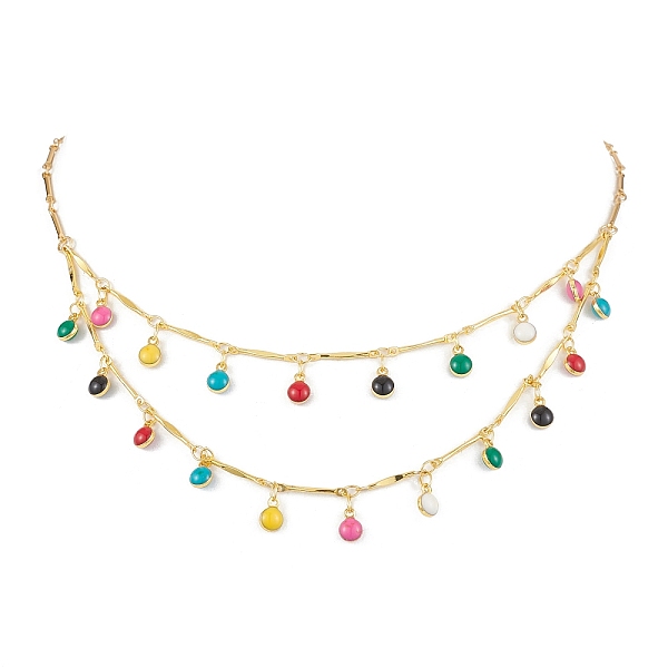 PandaHall Brass Enamel Teardrop Charm Necklaces, Double Layer Necklaces, Golden, 16.28 inch(413.5mm) Brass Teardrop
PandaHall Brass Enamel Teardrop Charm Necklaces, Double Layer Necklaces, Golden, 16.28 inch(413.5mm) Brass Teardrop