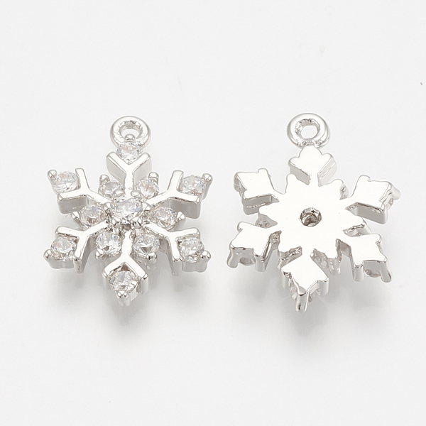 PandaHall Brass Micro Pave Cubic Zirconia Charms, Snowflake, Nickel Free, Real Platinum Plated, 14x11x3mm, Hole: 1mm Brass+Cubic Zirconia..., Clear
PandaHall Brass Micro Pave Cubic Zirconia Charms, Snowflake, Nickel Free, Real Platinum Plated, 14x11x3mm, Hole: 1mm Brass+Cubic Zirconia..., Clear
