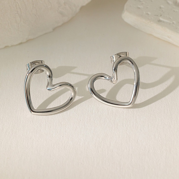 PandaHall Twisted Heart 304 Stainless Steel Stud Earrings for Women, Stainless Steel Color, 15.5x17.5mm 304 Stainless Steel Heart
PandaHall Twisted Heart 304 Stainless Steel Stud Earrings for Women, Stainless Steel Color, 15.5x17.5mm 304 Stainless Steel Heart