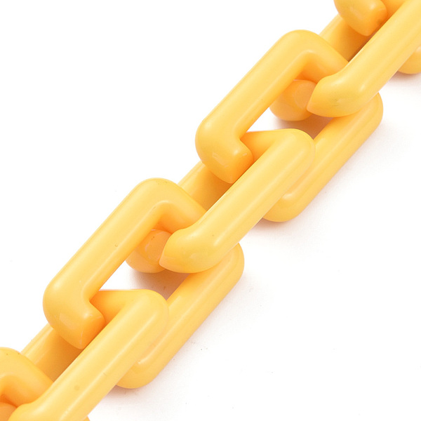 PandaHall Handmade Opaque Acrylic Cable Chains, Yellow, Links: 30x20x6mm, 39.37 inch(1m)/strand Acrylic Yellow
PandaHall Handmade Opaque Acrylic Cable Chains, Yellow, Links: 30x20x6mm, 39.37 inch(1m)/strand Acrylic Yellow