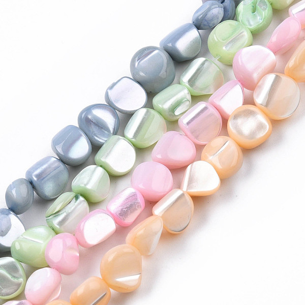 PandaHall Natural Trochid Shell/Trochus Shell Beads Strands, Dyed, Nuggets, Mixed Color, 7.5~10.5x6.5~9.5x4~9mm, Hole: 0.8mm, about..., Multicolor
PandaHall Natural Trochid Shell/Trochus Shell Beads Strands, Dyed, Nuggets, Mixed Color, 7.5~10.5x6.5~9.5x4~9mm, Hole: 0.8mm, about..., Multicolor