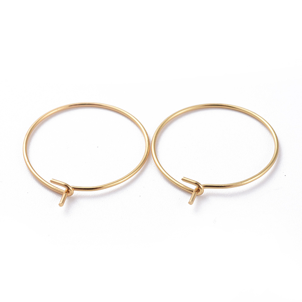 PandaHall 316 Surgical Stainless Steel Hoop Earring Findings, Wine Glass Charms Findings, Real 18K Gold Plated, 20x0.7mm, 21 Gauge 316...
PandaHall 316 Surgical Stainless Steel Hoop Earring Findings, Wine Glass Charms Findings, Real 18K Gold Plated, 20x0.7mm, 21 Gauge 316...
