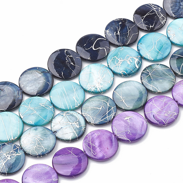 PandaHall Freshwater Shell Beads Strands, Dyed with Drawbench, Flat Round, Mixed Color, 20x3~3.5mm, Hole: 0.8mm, about 19~20pcs/strand, 15.7..., Multicolor
PandaHall Freshwater Shell Beads Strands, Dyed with Drawbench, Flat Round, Mixed Color, 20x3~3.5mm, Hole: 0.8mm, about 19~20pcs/strand, 15.7..., Multicolor