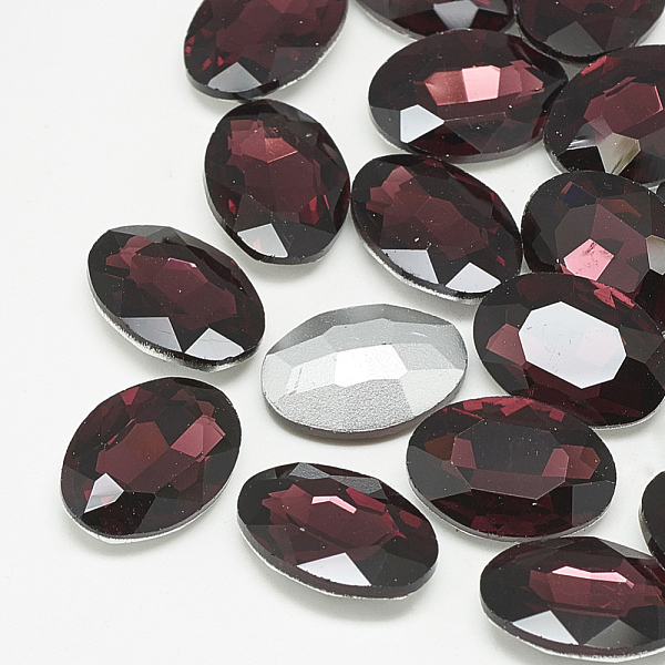 PandaHall Pointed Back Glass Rhinestone Cabochons, Back Plated, Faceted, Oval, Burgundy, 10x8x4mm Glass Rhinestone Oval Purple
PandaHall Pointed Back Glass Rhinestone Cabochons, Back Plated, Faceted, Oval, Burgundy, 10x8x4mm Glass Rhinestone Oval Purple