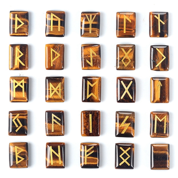 PandaHall Rectangle Natural Tiger Eye Rune Stones, Healing Stones for Chakras Balancing, Crystal Therapy, Meditation, Reiki, Divination...
PandaHall Rectangle Natural Tiger Eye Rune Stones, Healing Stones for Chakras Balancing, Crystal Therapy, Meditation, Reiki, Divination...