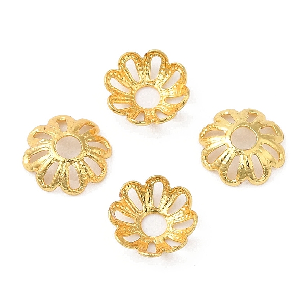 PandaHall Brass Beads Cap, Long-Lasting Plated, Cadmium Free & Lead Free, Flower, Golden, 6x2mm, Hole: 1.8mm Brass
PandaHall Brass Beads Cap, Long-Lasting Plated, Cadmium Free & Lead Free, Flower, Golden, 6x2mm, Hole: 1.8mm Brass