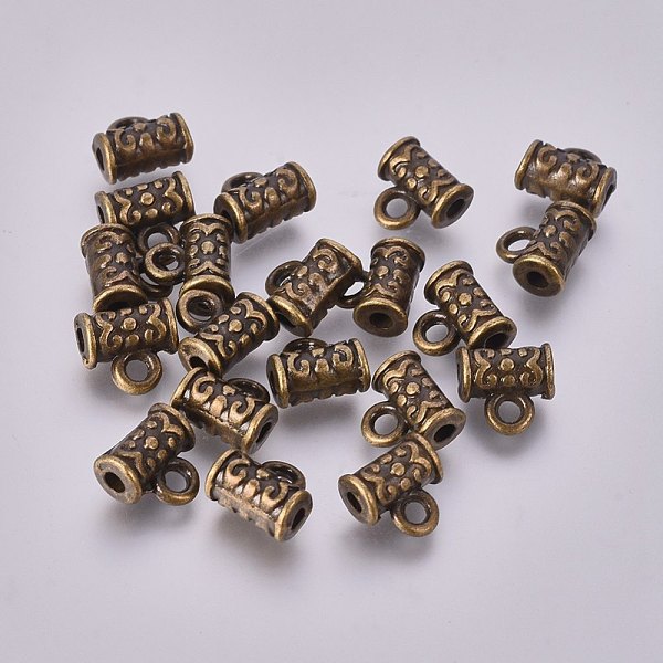 PandaHall Tibetan Style Alloy Tube Bails, Loop Bails, Bail Beads, Cadmium Free & Nickel Free & Lead Free, Antique Bronze, 7x7x5mm, Hole...
PandaHall Tibetan Style Alloy Tube Bails, Loop Bails, Bail Beads, Cadmium Free & Nickel Free & Lead Free, Antique Bronze, 7x7x5mm, Hole...