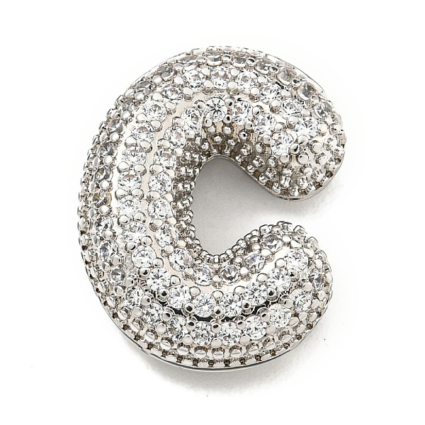 PandaHall Platinum Plated Brass Micro Pave Cubic Zirconia Pendants, Letter Charms, Letter C, 19.8x15x5.8mm, Hole: 3x2mm Brass+Cubic Zirconia..., Clear
PandaHall Platinum Plated Brass Micro Pave Cubic Zirconia Pendants, Letter Charms, Letter C, 19.8x15x5.8mm, Hole: 3x2mm Brass+Cubic Zirconia..., Clear