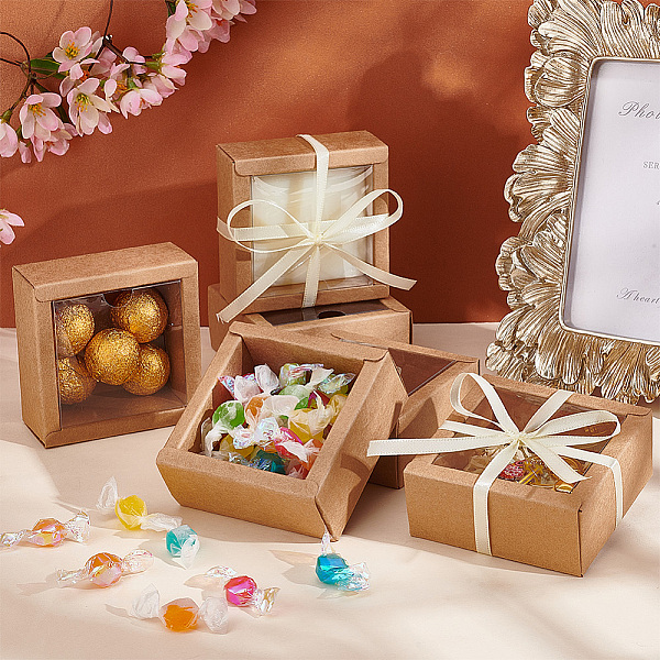 PandaHall Kraft Paper Gift Storage Boxes, with Plastic Visible Caps, Clear Window Gift Case, Square, Sandy Brown, Finish Product...
PandaHall Kraft Paper Gift Storage Boxes, with Plastic Visible Caps, Clear Window Gift Case, Square, Sandy Brown, Finish Product...