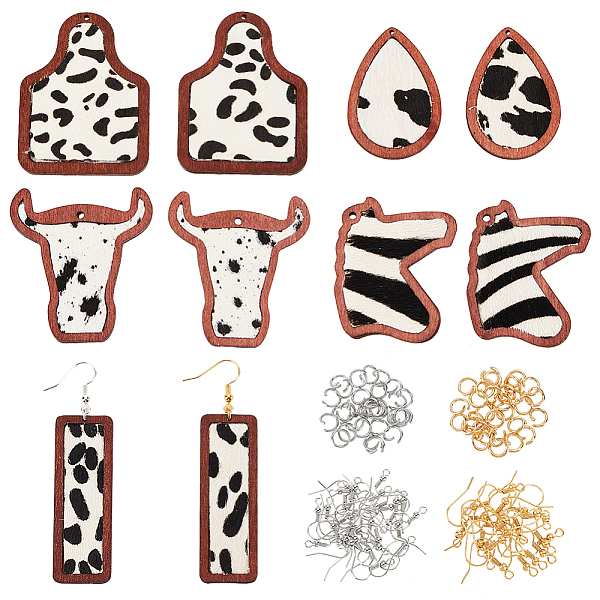 PandaHall Olycraft DIY Cow Pattern Earring Making Kit, Including Horse & Cow & Bottle & Rectangle Cowhide Leather Big Pendants with Wood..., White
PandaHall Olycraft DIY Cow Pattern Earring Making Kit, Including Horse & Cow & Bottle & Rectangle Cowhide Leather Big Pendants with Wood..., White