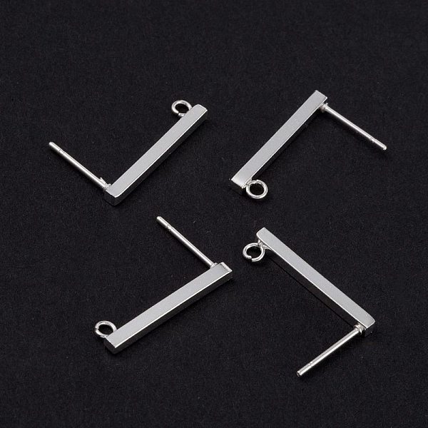 PandaHall 304 Stainless Steel Stud Earring Findings, Rectangle, Silver, 20x2mm, Hole: 1.6~2mm, Pin: 0.7mm 304 Stainless Steel Rectangle
PandaHall 304 Stainless Steel Stud Earring Findings, Rectangle, Silver, 20x2mm, Hole: 1.6~2mm, Pin: 0.7mm 304 Stainless Steel Rectangle