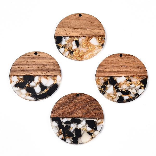 PandaHall Transparent Resin & Walnut Wood Pendants, with Gold Foil, Flat Round Charms, Black, 38.5x3mm, Hole: 2mm Resin+Wood Flat Round...
PandaHall Transparent Resin & Walnut Wood Pendants, with Gold Foil, Flat Round Charms, Black, 38.5x3mm, Hole: 2mm Resin+Wood Flat Round...