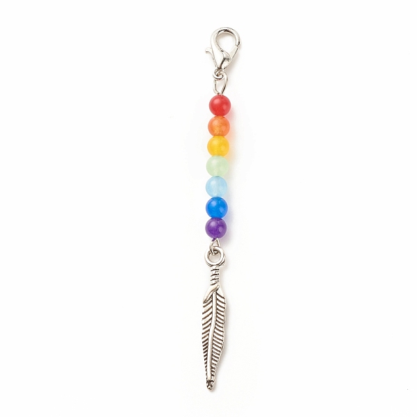 PandaHall Chakra Theme Natural & Dyed Malaysia Jade Beaded Pendant Decorations, with Lobster Claw Clasps, Tibetan Style Alloy Pendants..., Multicolor
PandaHall Chakra Theme Natural & Dyed Malaysia Jade Beaded Pendant Decorations, with Lobster Claw Clasps, Tibetan Style Alloy Pendants..., Multicolor