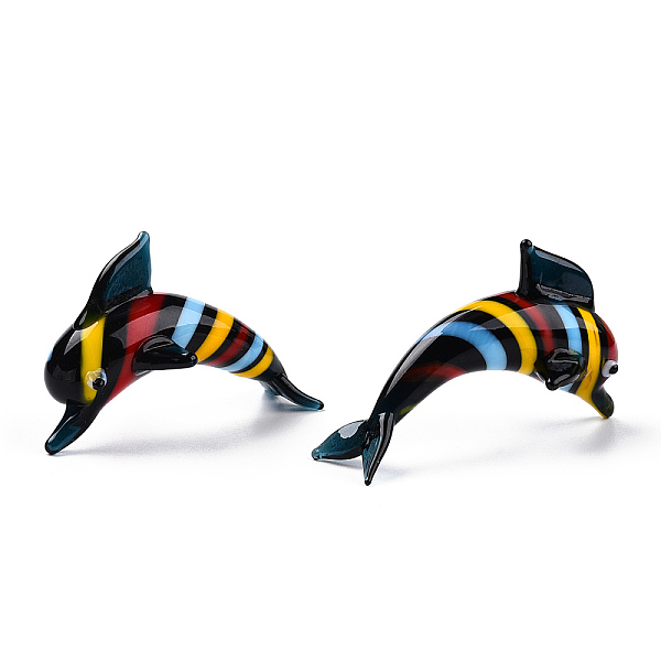 PandaHall Handmade Lampwork Display Decorations, for Home Decorations, Dolphin, Black, 64~66x30~32.5x40~41mm Lampwork Dolphin Black
PandaHall Handmade Lampwork Display Decorations, for Home Decorations, Dolphin, Black, 64~66x30~32.5x40~41mm Lampwork Dolphin Black