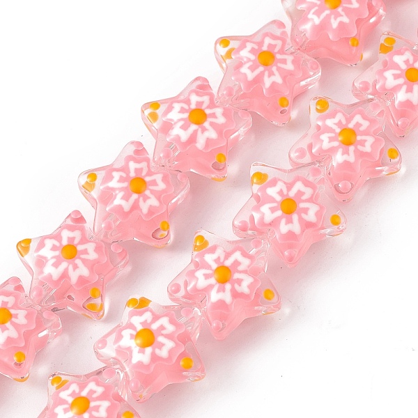 PandaHall Handmade Lampwork Beads Strands, with Enamel, Star with Sakura Pattern, Pink, 13x13.5x12mm, Hole: 1mm, about 33pcs/strand, 14.72...
PandaHall Handmade Lampwork Beads Strands, with Enamel, Star with Sakura Pattern, Pink, 13x13.5x12mm, Hole: 1mm, about 33pcs/strand, 14.72...