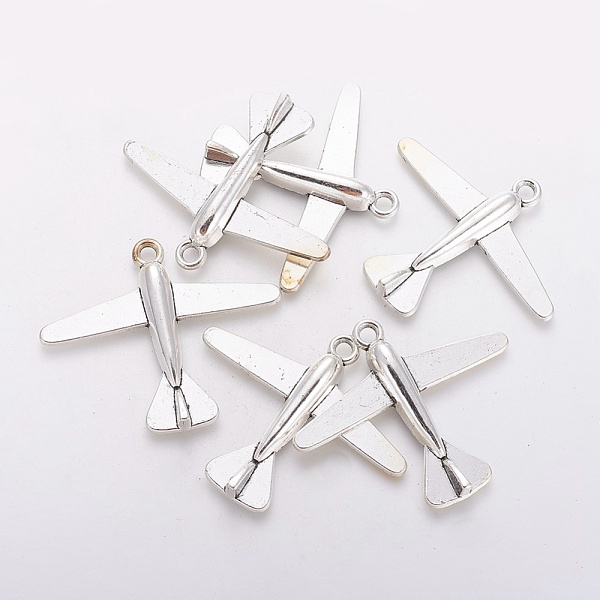 PandaHall Tibetan Style Alloy Pendants, Plane, Cadmium Free & Lead Free, Antique Silver, 46x52x5mm, Hole: 4mm Alloy Vehicle
PandaHall Tibetan Style Alloy Pendants, Plane, Cadmium Free & Lead Free, Antique Silver, 46x52x5mm, Hole: 4mm Alloy Vehicle