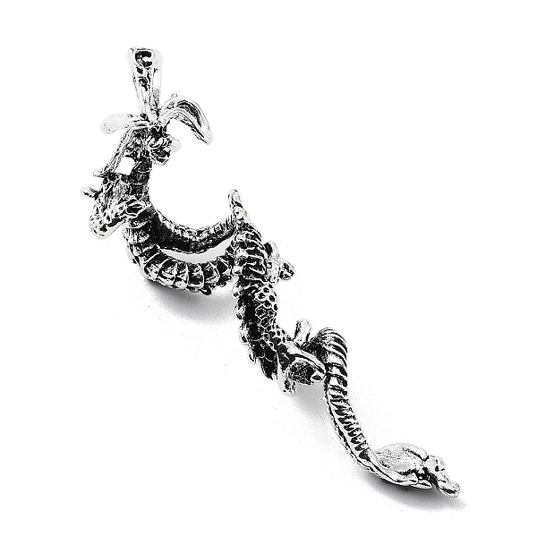 PandaHall Tibetan Style Alloy Pendants, Dragon Charms, Antique Silver, 77.5x22.5x19mm, Hole: 8x5mm Alloy Dragon
PandaHall Tibetan Style Alloy Pendants, Dragon Charms, Antique Silver, 77.5x22.5x19mm, Hole: 8x5mm Alloy Dragon
