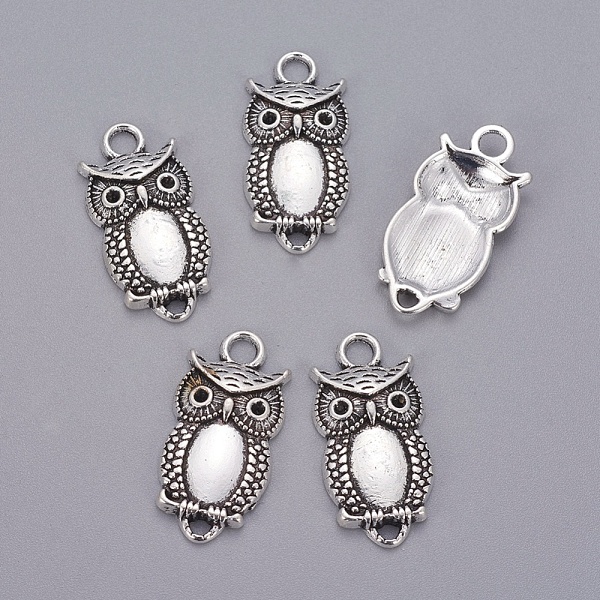 PandaHall Alloy Links connectors, Halloween, Cadmium Free & Lead Free, Owl, Antique Silver, 26x13x4mm, Hole: 3mm Alloy Owl
PandaHall Alloy Links connectors, Halloween, Cadmium Free & Lead Free, Owl, Antique Silver, 26x13x4mm, Hole: 3mm Alloy Owl