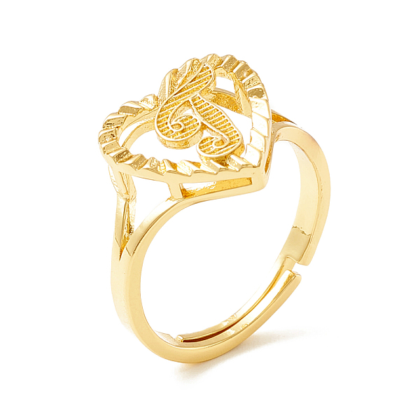 PandaHall Real 18K Gold Plated Brass Alphabet Adjustable Rings, Heart with Initial Promise Ring for Women, Cadmium Free & Lead Free...
PandaHall Real 18K Gold Plated Brass Alphabet Adjustable Rings, Heart with Initial Promise Ring for Women, Cadmium Free & Lead Free...