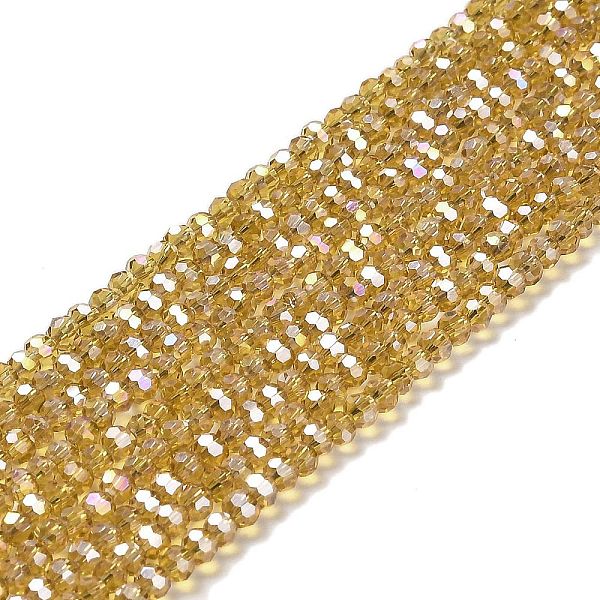 PandaHall Transparent Glass Beads, 32 Facets, AB Color Plated, Round, Goldenrod, 3.5x3mm, Hole: 1mm, about 163~166pcs/strand, 50~51cm Glass..., Gold
PandaHall Transparent Glass Beads, 32 Facets, AB Color Plated, Round, Goldenrod, 3.5x3mm, Hole: 1mm, about 163~166pcs/strand, 50~51cm Glass..., Gold